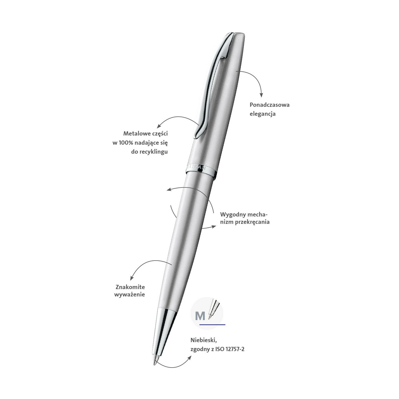 Długopis JAZZ Noble Elegance Silver Herlitz w etui